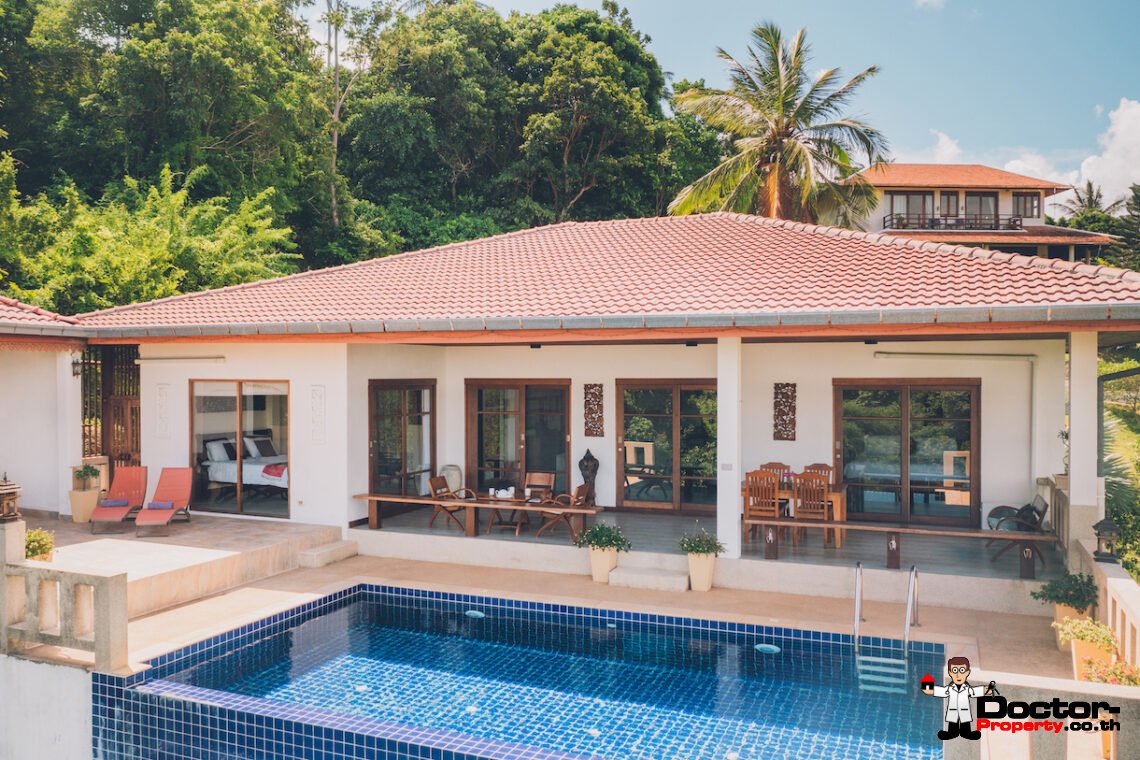 4 Bed Pool Villa with Sea View – Taling Ngam, Koh Samui – For Sale